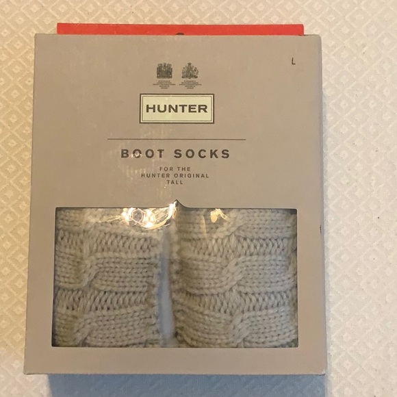 Hunter Accessories - NIB Hunter Boot Socks Tall - Greige Cable - Large - US shoe size 8-10